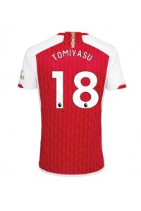 Arsenal Takehiro Tomiyasu #18 Jalkapallovaatteet Kotipaita 2023-24 Lyhythihainen